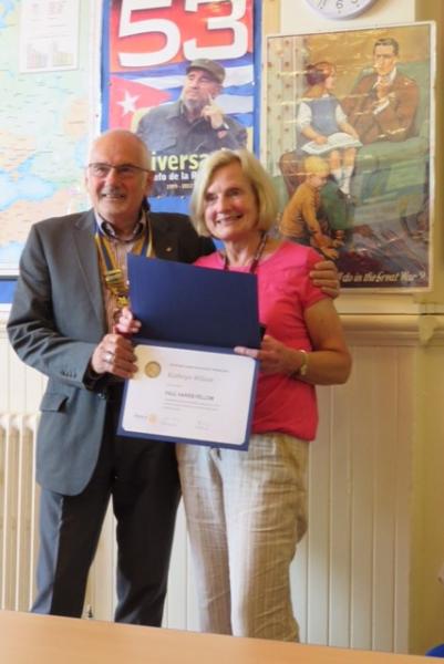 PHF Award for RC of Chestfield member Kathyryn Wilson - 