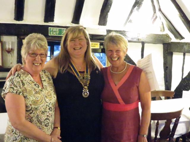 First new member of 2015/16 - President Wendy with Daphne (left) and Sue (right)