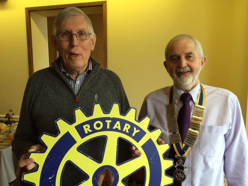 Rtn. President Martin Keable with Rtn. Ron Stokes