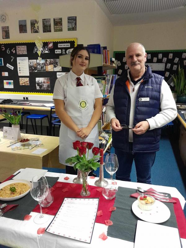 Amelia with club youth lead Martin
