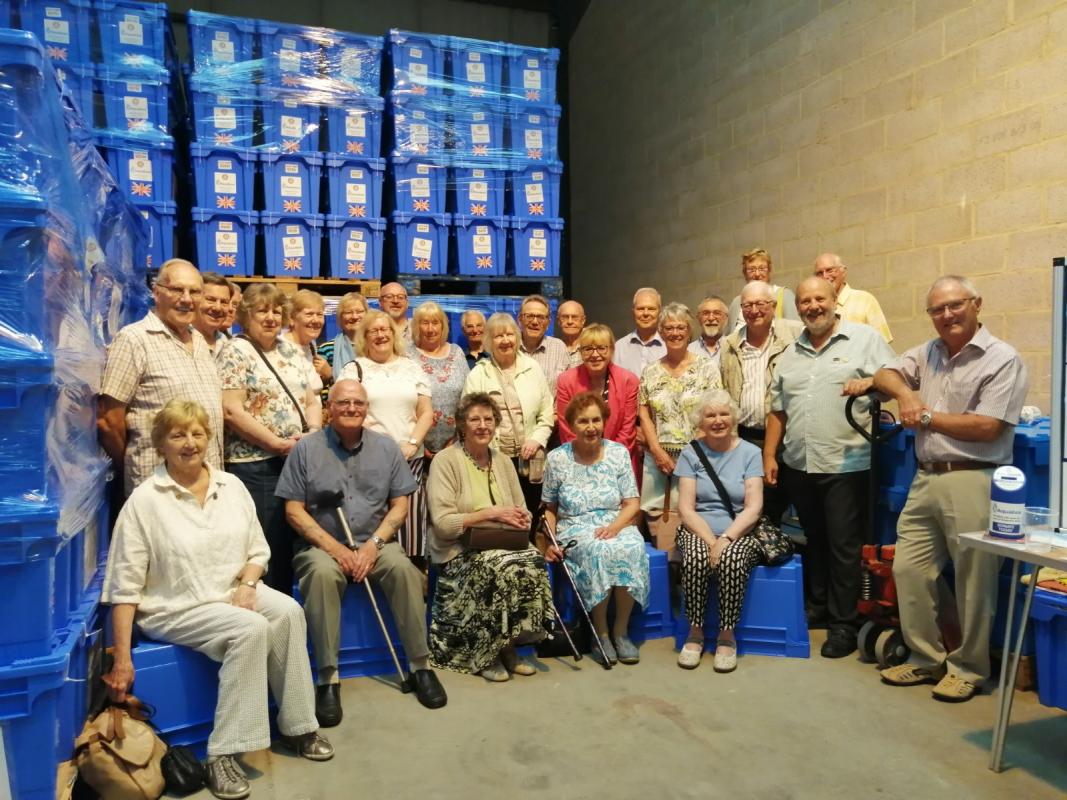 The club members and friends at the Aquabox Warehouse in Wirksworth