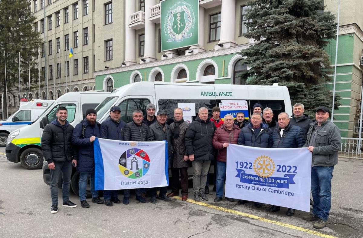 Our ambulances arrive at the National Medical University of Kharkiv