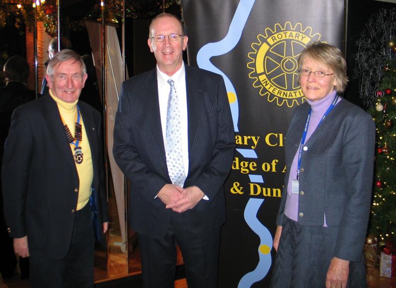 President Iain Smith, Jim McDermott and speakers host, Mary Fraser.