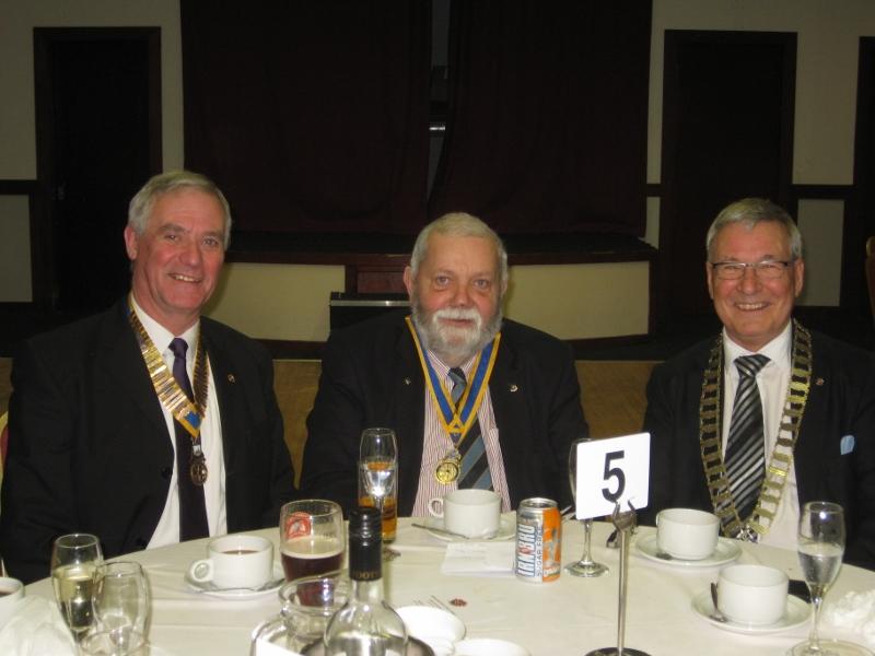 6th March 2015 - Joint Fundraising Evening for Erskine - Club Presidents, Bill McNeill (Dennistoun), Bill Liggatt (Rutherglen) & Robert Dickie (Cambuslang).