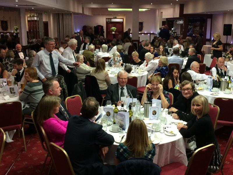 Guests and Rotarians enjoying their night at the Burns Supper
