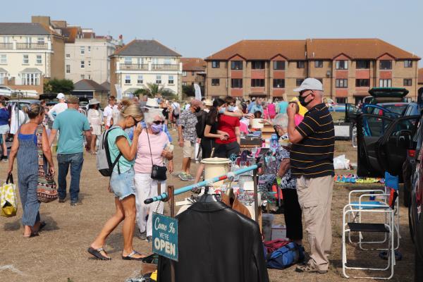 Boot, Craft and Produce Fair August 2020 - The sign says it all - Seaford Rotary Boot Fair is back!