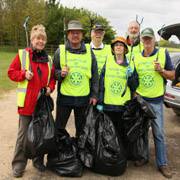 Part of the litter picking 'crew'