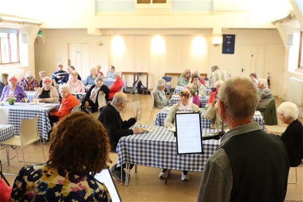 Hi-Tyme entertaining the guests at the Seaford Seniors’ Spring Social
