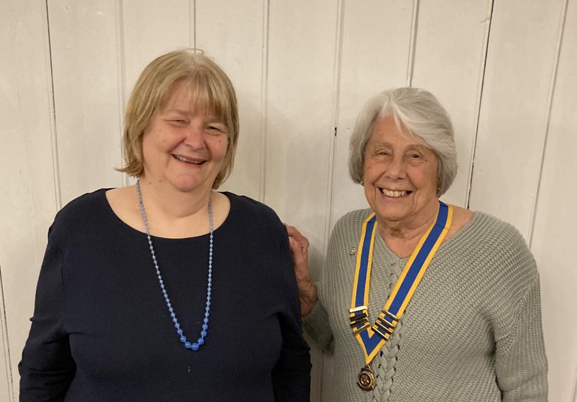 Barbara Mitchell with President Brenda