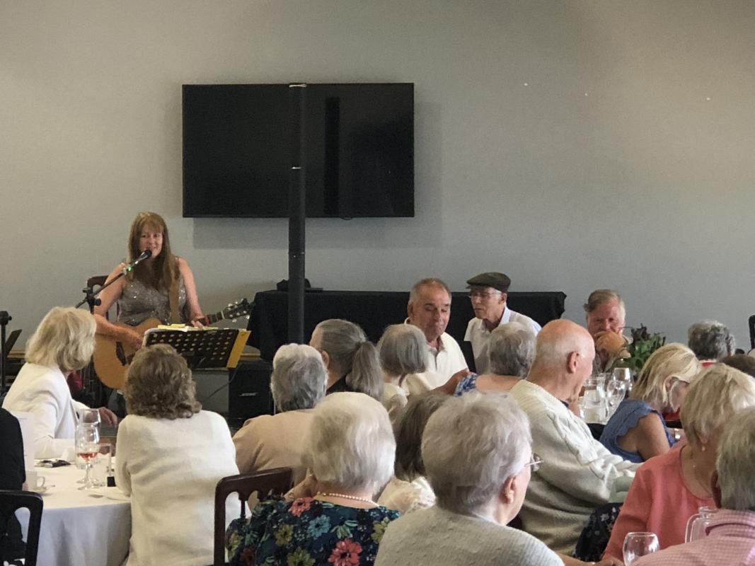 This year's lunch featuring the sing along.