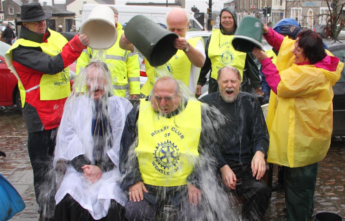 Wensleydale Rotary does Ice Bucket challenge for MNDA - 