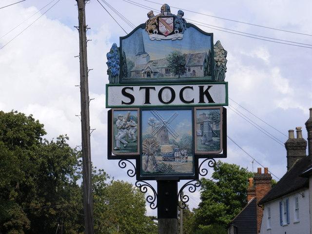 Stock Village Sign