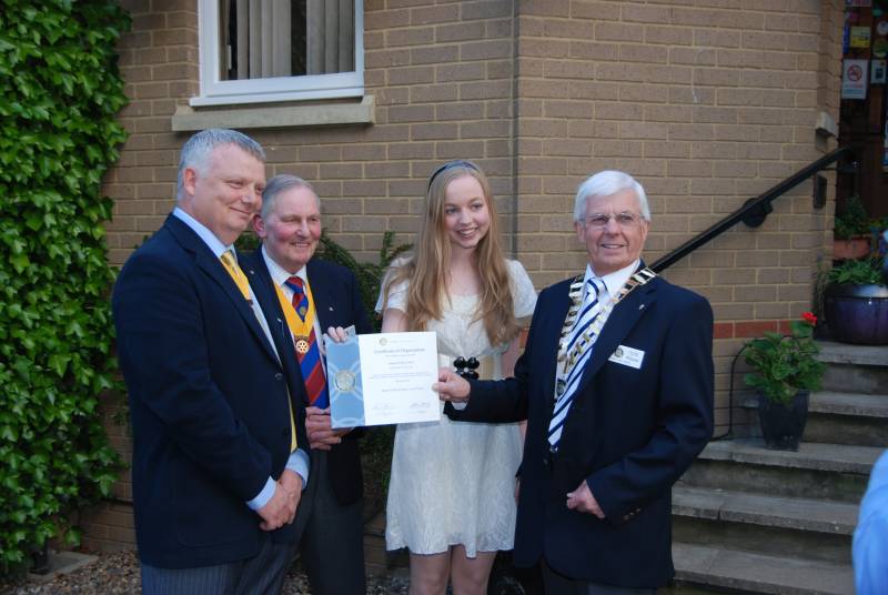 Chartering of new Interact Club in King's Lynn - President and team with Interact Chairman
