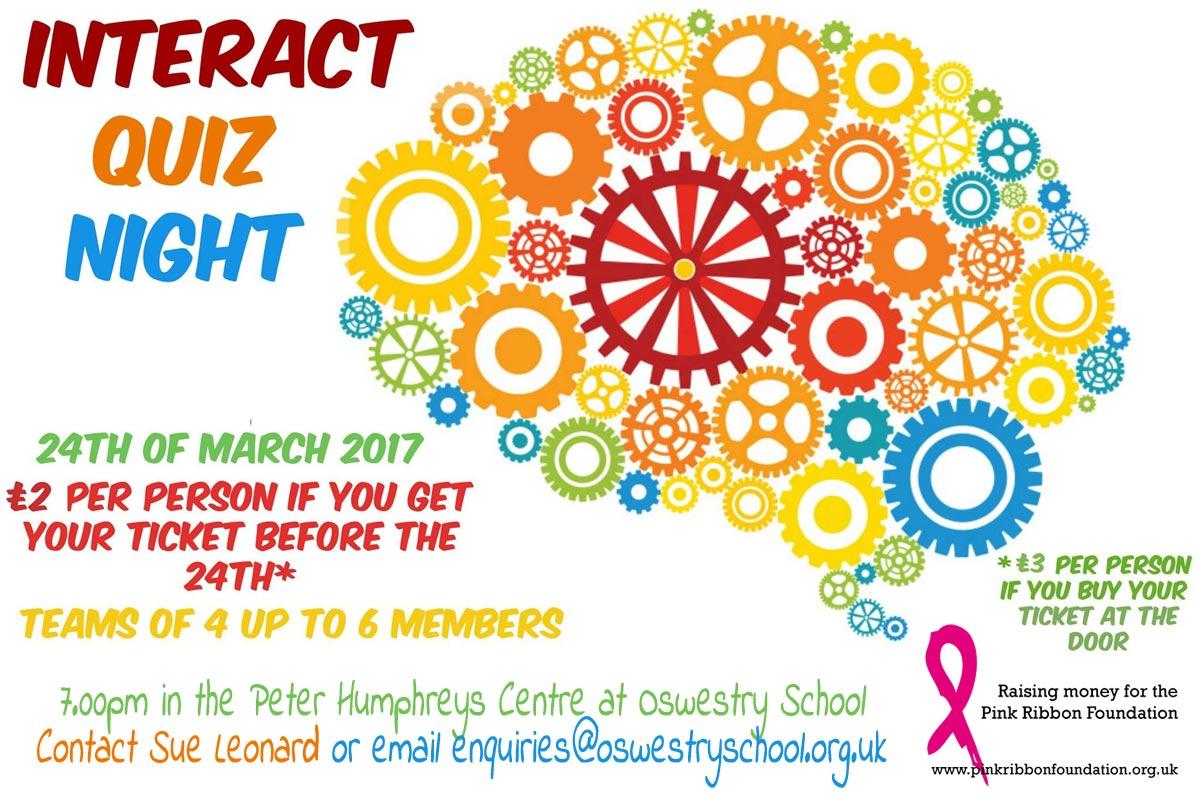 Oswestry School Interact Quiz Night