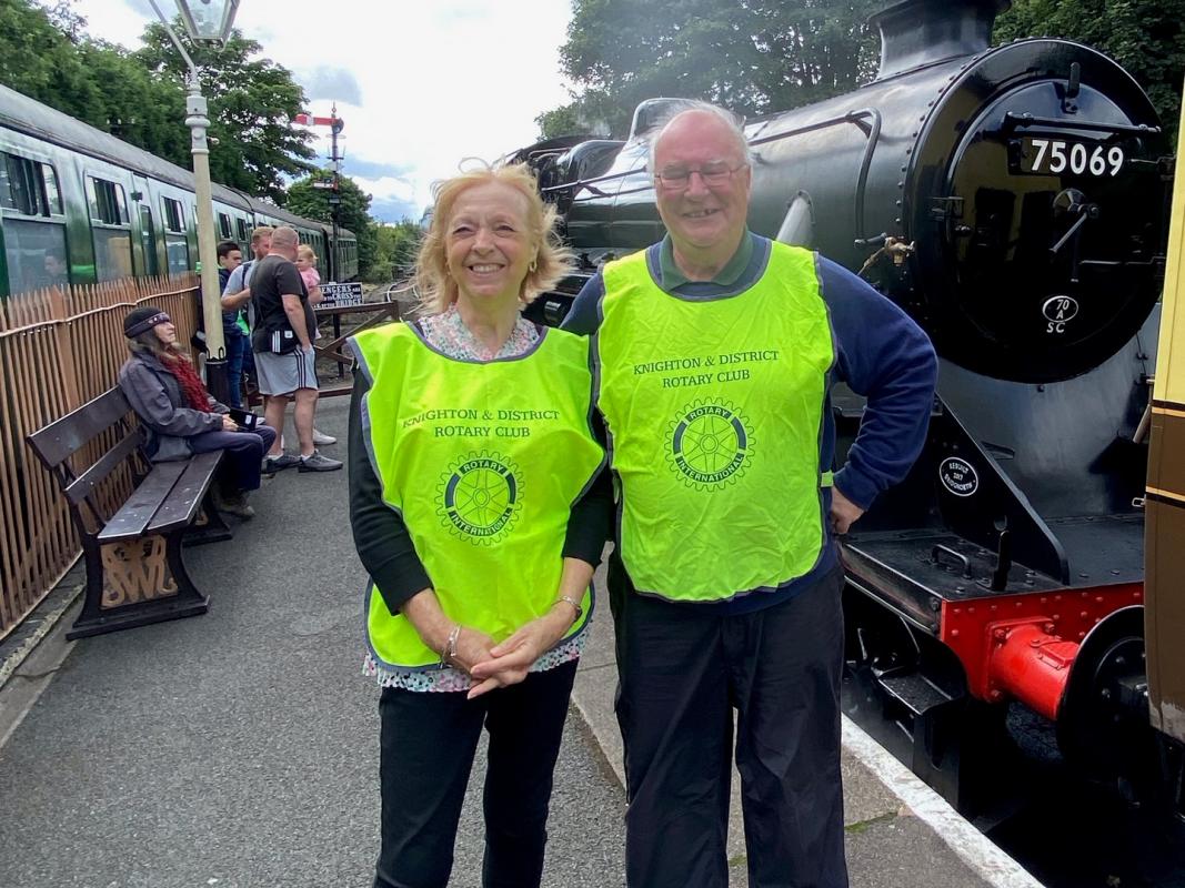 Knighton Rotary President Angela Ellis and Secretary Paul Barrett 