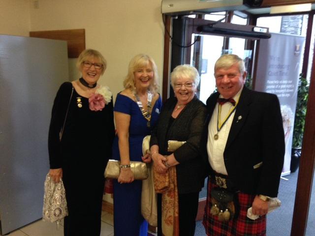 Lisburn Diamond Jubilee - Sylvia Kelly, President Anne Hill, Ann Knox and President Elect Bill Knox