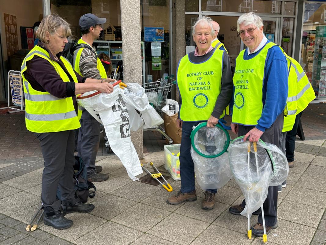 Helping at the regular litter picks