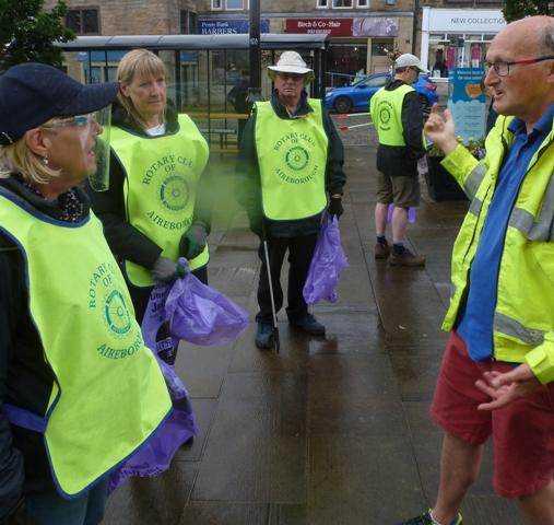 Supporting the Environment - Seventh Area of Focus - International Litter Picking Day takes place in Yeadon for Aireborough Rotary