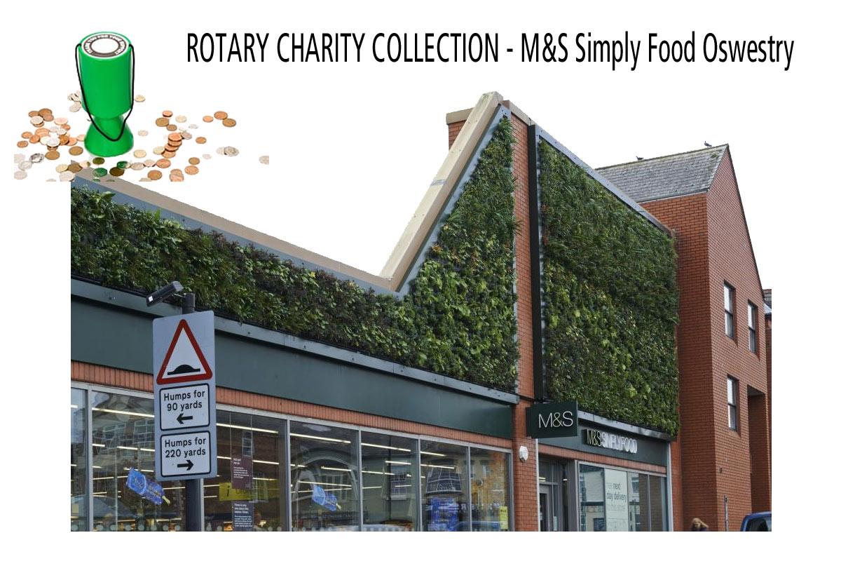 Rotary Charity Collection at M&S Simply Food, Oswestry