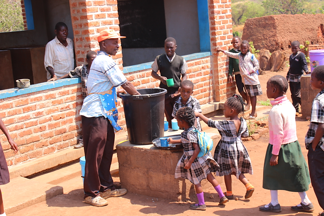 The daily meal that gets the children off the streets and into school.