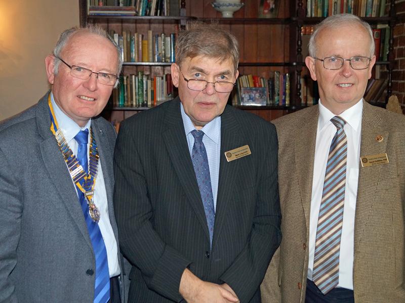 L-R President John with new member Mark Liquorish and sponsoring member David Griffiths