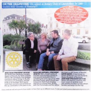 On The Grapevine with Llandudno Rotary - Daily Post's On The Grapevine features Llandudno Rotary