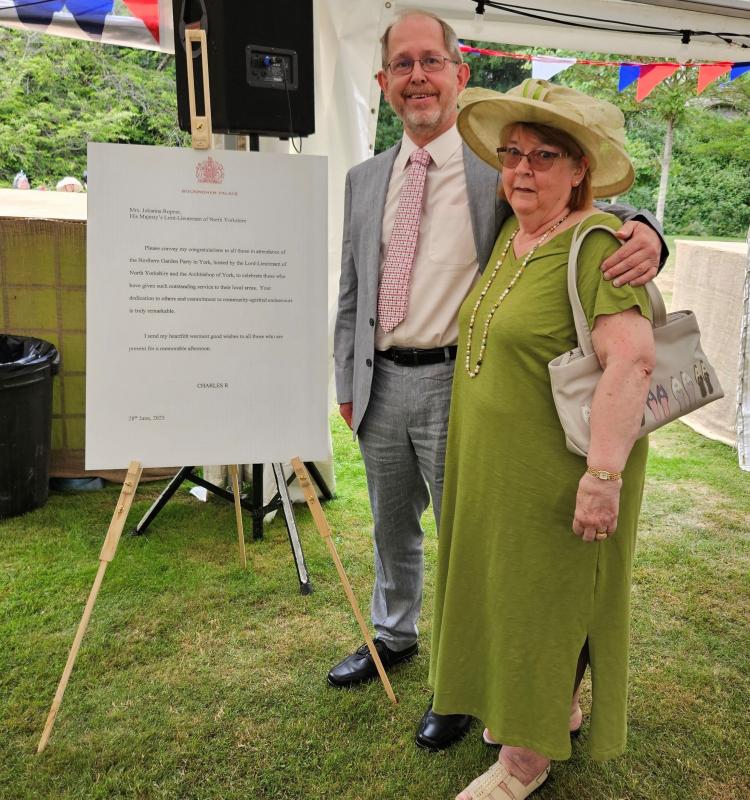 Nick and Beryl by the message from King Charles III