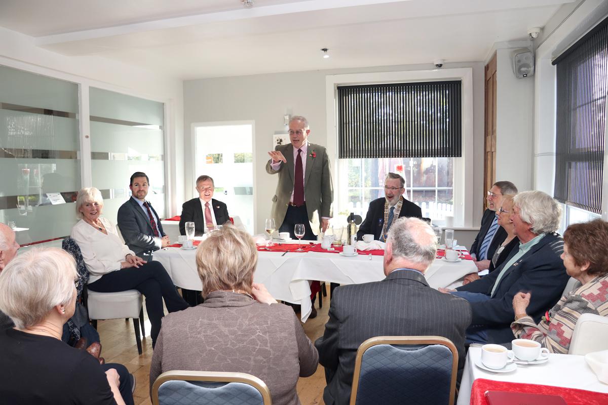 John Baron Addressing club members