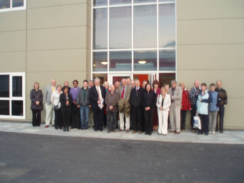 Rotarians outside the Cold Store