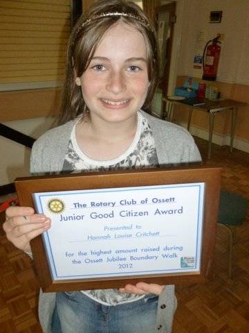 Young Citizen of the Year Award, 2012 - Young Citizen of the Year 2012: Hannah Critchett