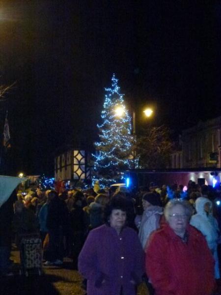 Lights Night - The Town's Christmas tree - soon to be decorated with 