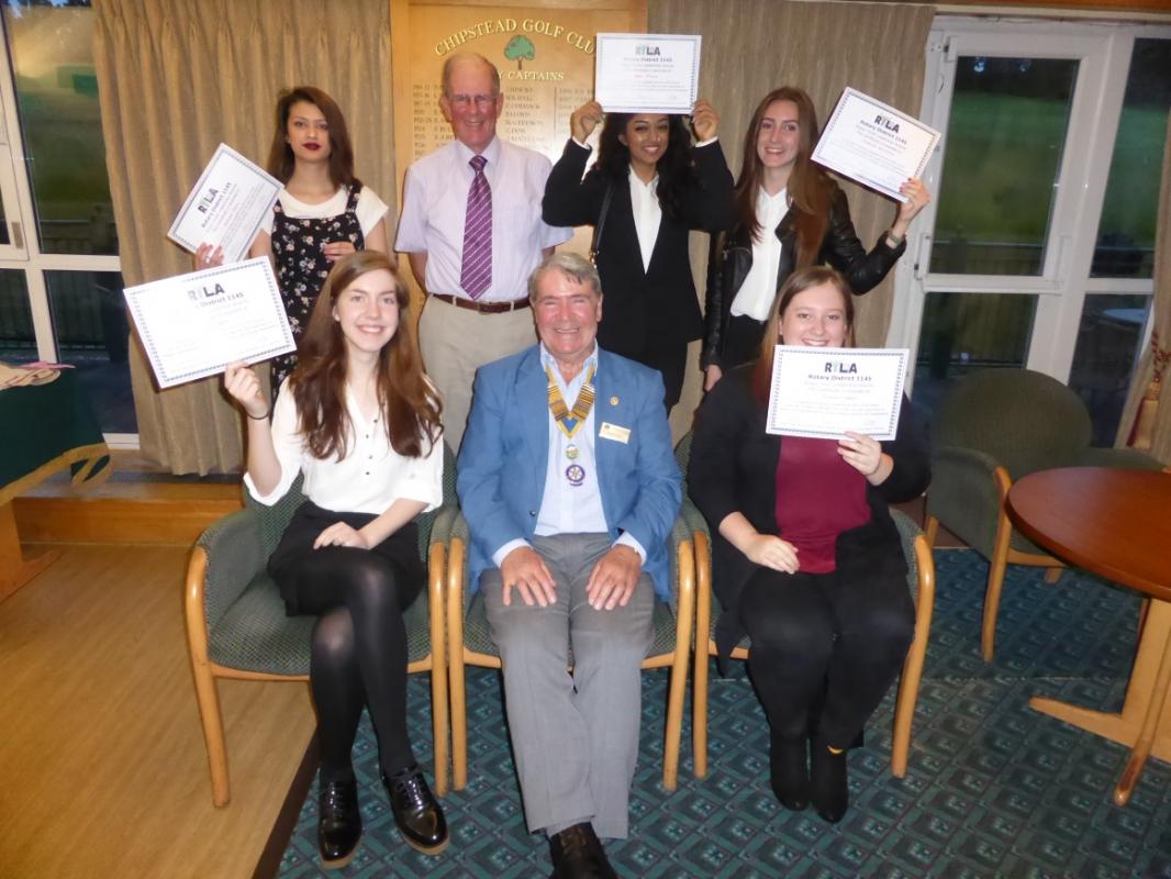 Ignore the guys! We sent these charming lasses, all from Carshalton High School for Girls.