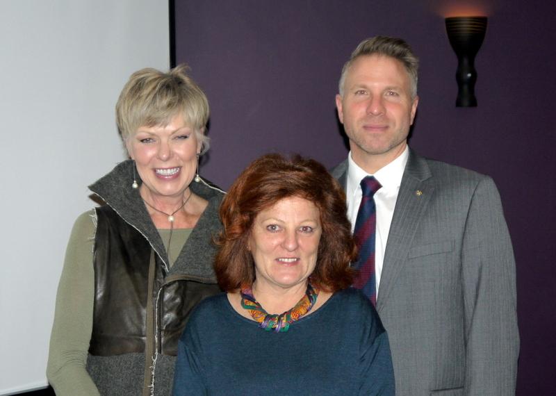 Debra Drew & her co-presenter Caroline with Simon Hewer