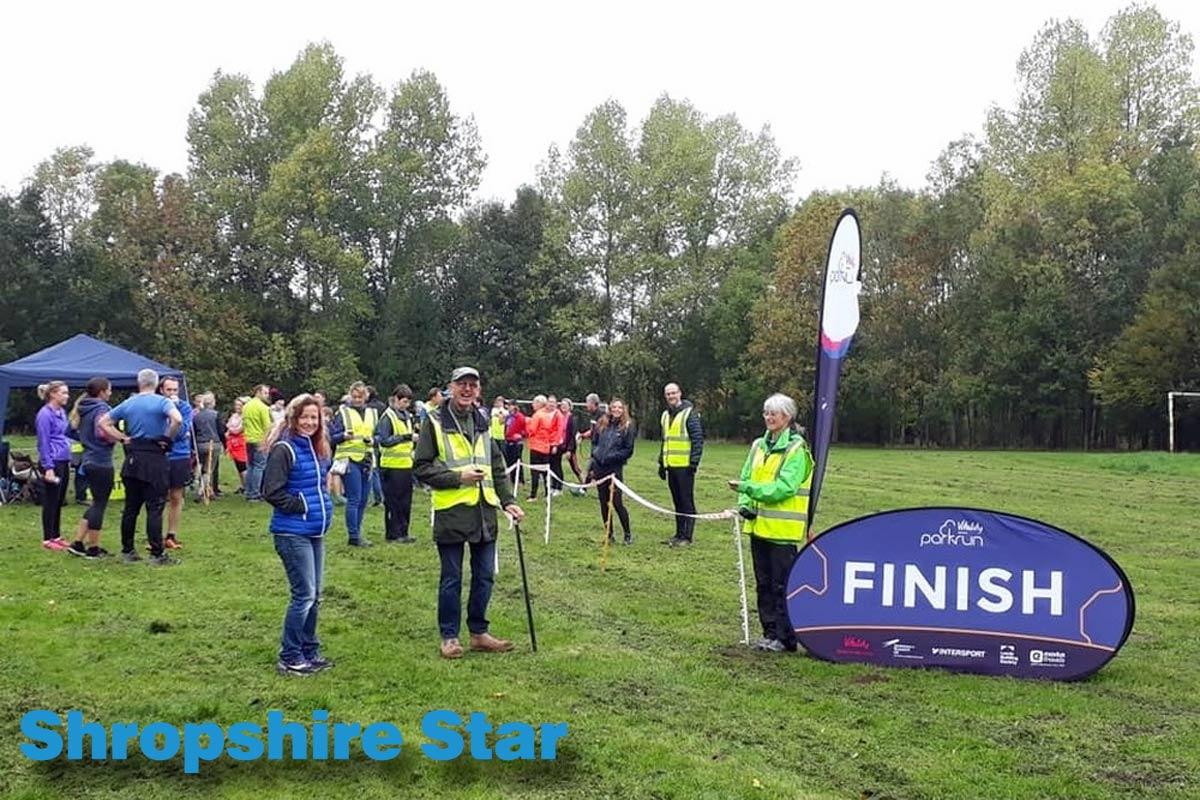  Volunteers on the finish line of the test run 