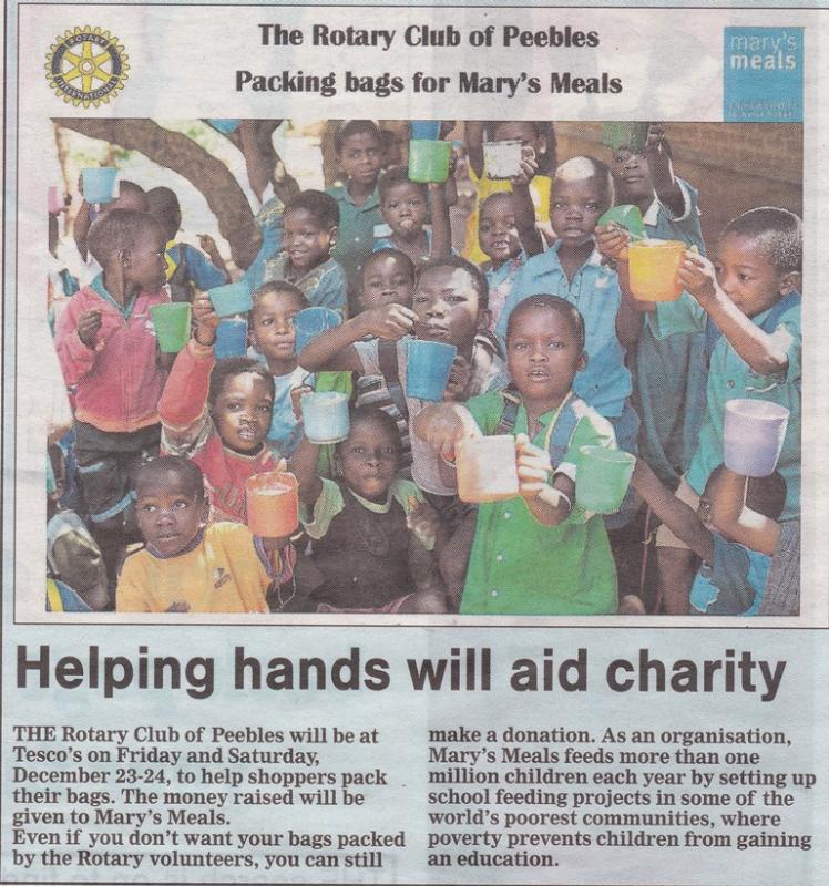 Tesco Bag packing in aid of Mary's Meals 