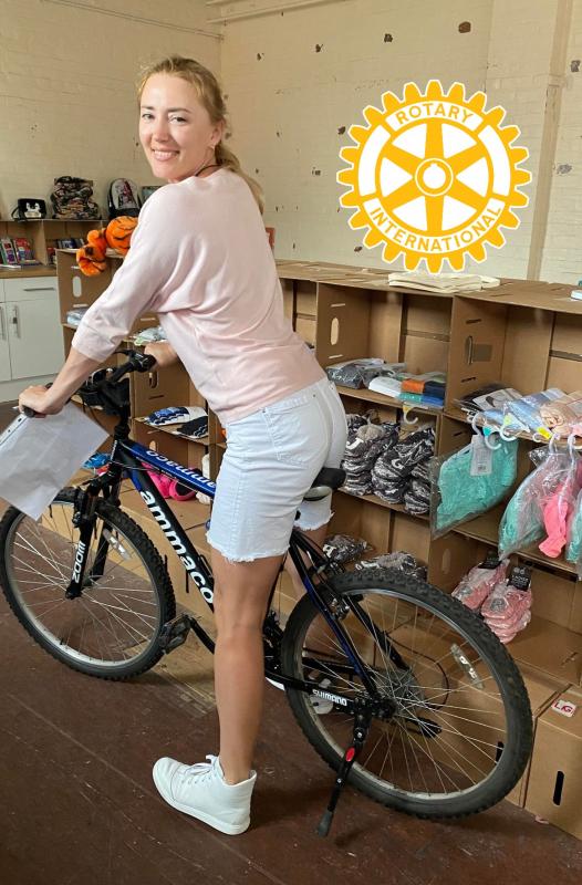 Phase 2 of our Ukrainian Evacuee Bike Project - A happy bike recipient