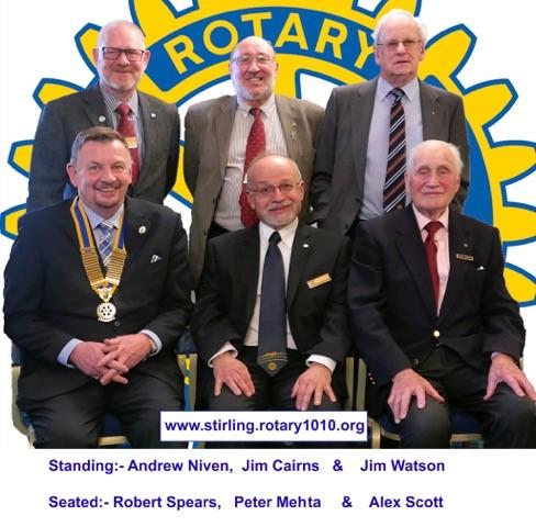 Back row, Andrew Niven, Jim Cairns, Jim Watson
Front row President Robert Spears, V.P. Peter Mehta, Alex Scott