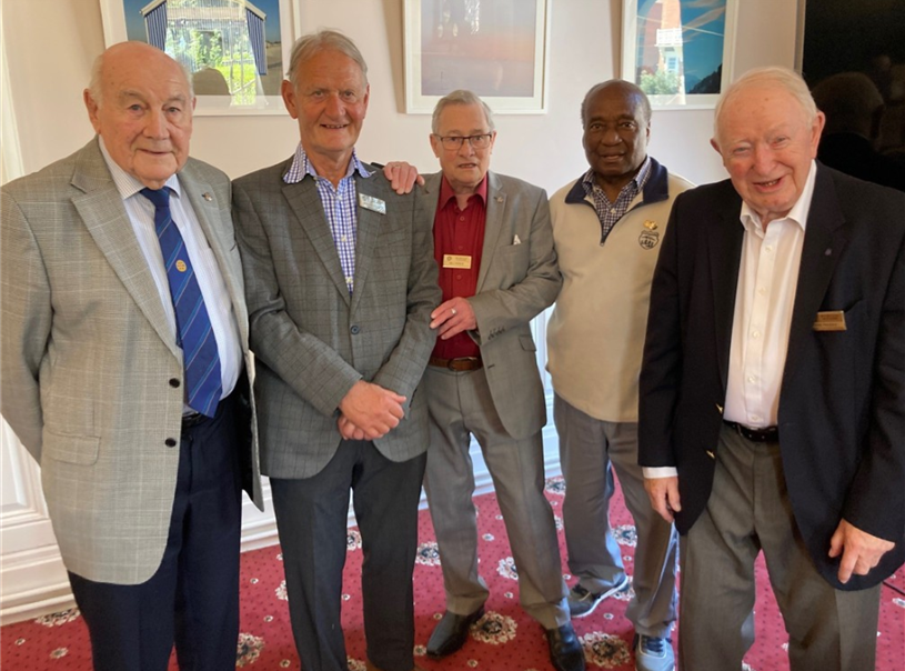 The Quintet from the left:  John Lockyer. Steven Willox, Bill Pierce. Collins Griffith and John Preddy