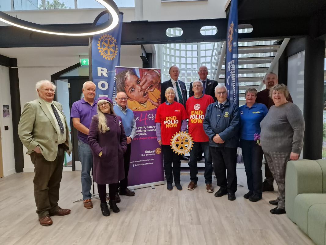 Representatives of Borders Rotary Clubs at SBC Council Headquarters