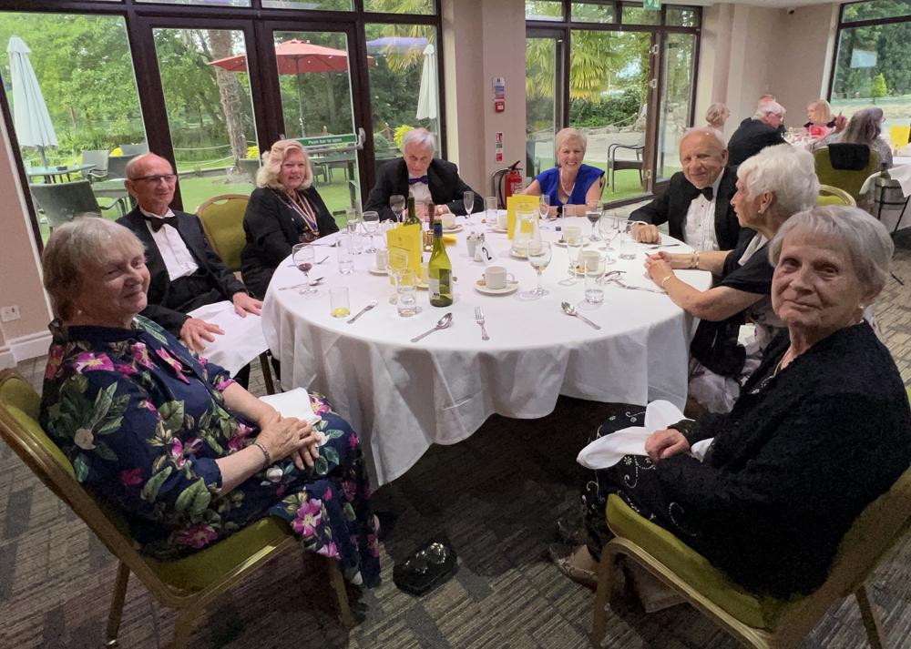 President’s Dinner - Jacqui Priddle, left of centre of this group, chaired the evening.