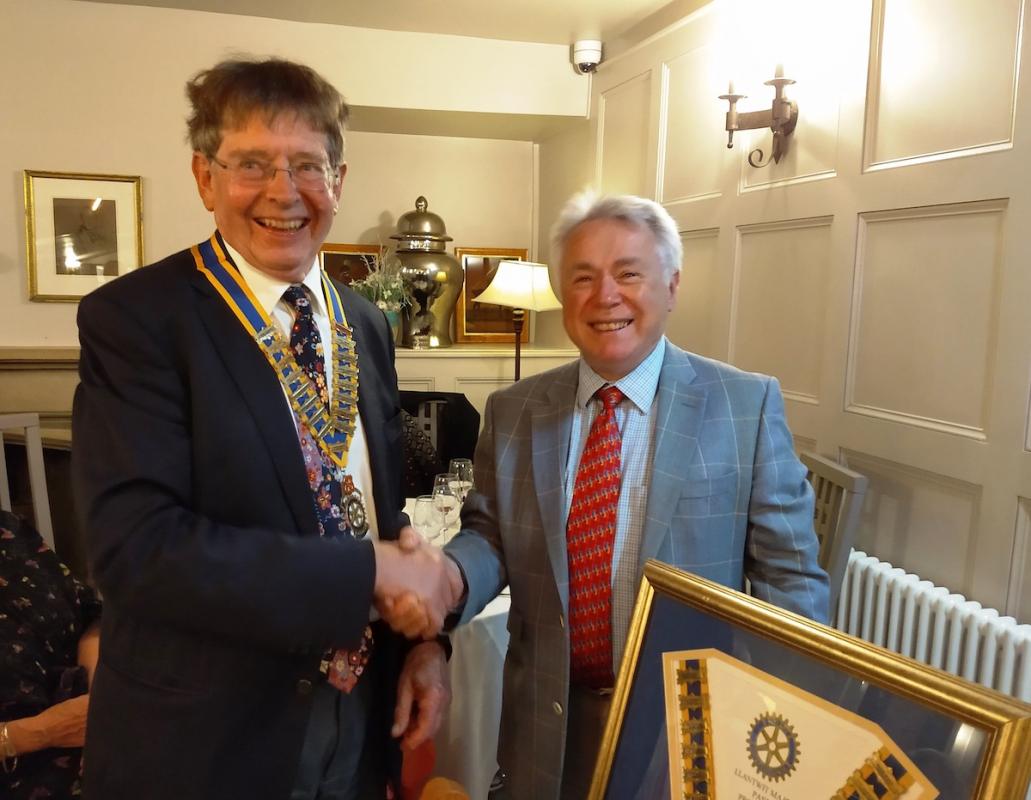 President Anthony Pugh with former President
Gareth Rees