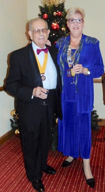 President's Night Dinner Dance - President Elizabeth and husband Tony await the guests.