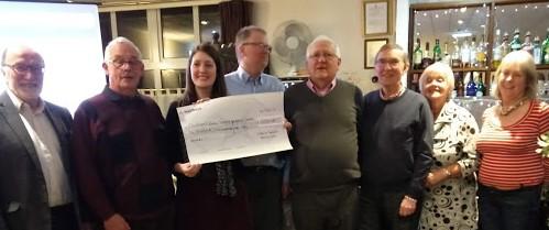 cheque presentation to Dawn