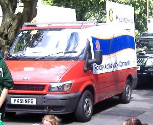 Baltic Trip Red Van in Buxton Carnival - 