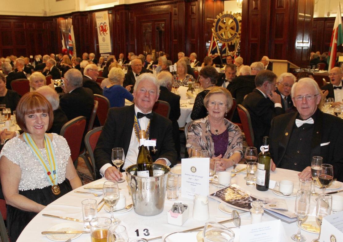Gala dinner at the Park Thistle Hotel to celebrate the formation of the Rotary Club of Craiff in 2017