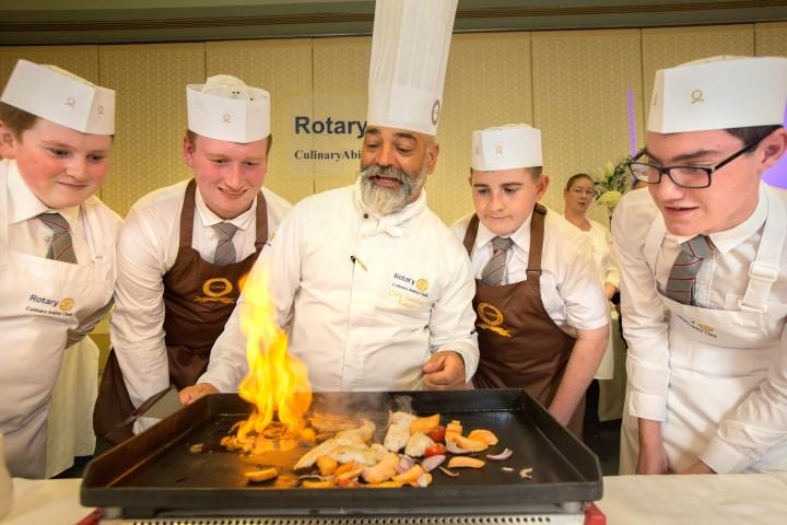 Culinary Award Students Admiring Their Food 