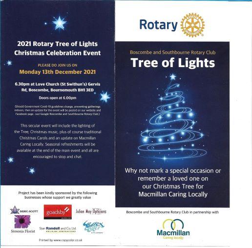 Rotary Tree of Lights Leaflet with Donation Section
GDPR statement in 