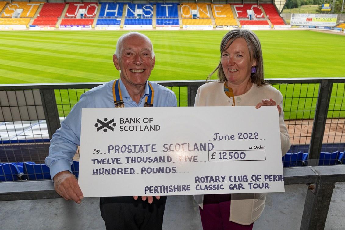 Weekly Meeting - President's Valedictory - Donation to Prostrate Scotland
courtesy of Richard Wilkins Perthshire Advertiser