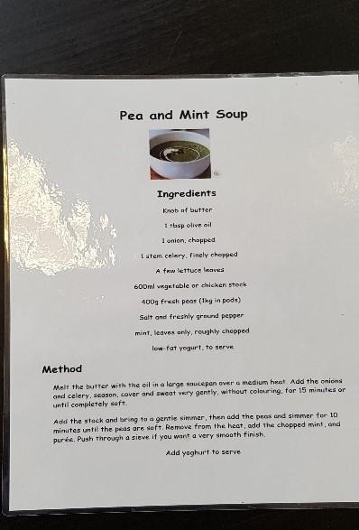 Soup recipe card