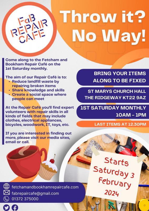 Poster for the FaB Repair Cafe